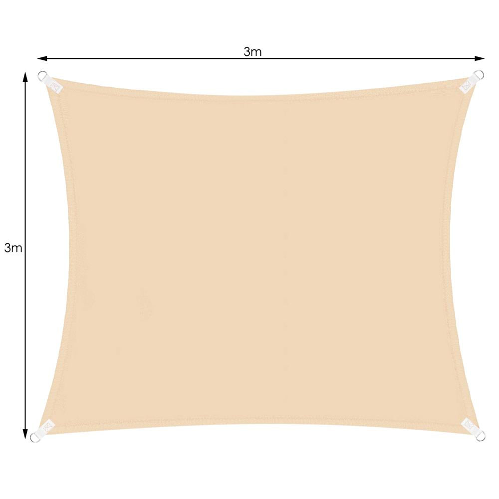 Copertina prelata de soare Sersimo SN130, patrata, impermeabila cu protectie UV, 3x3m, bej