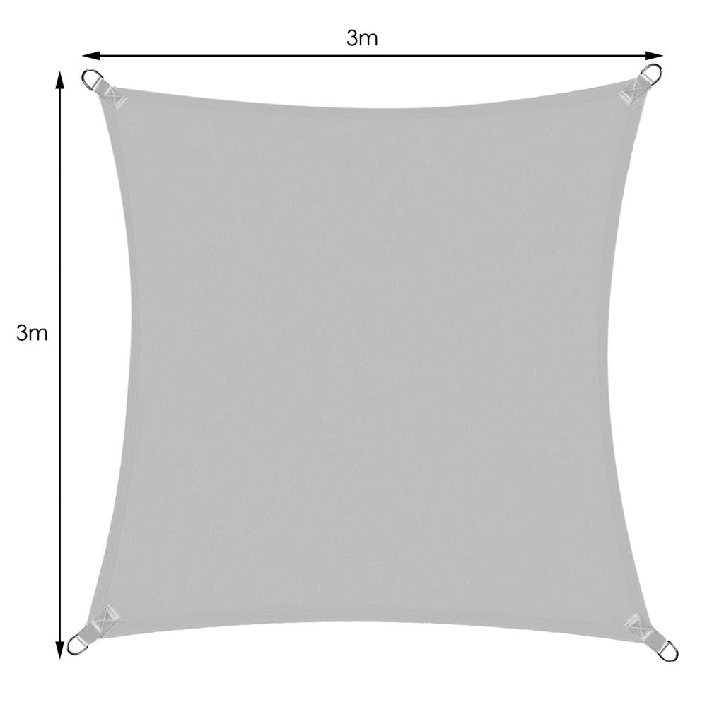 Copertina prelata de soare Sersimo SN145, patrata, impermeabila cu protectie UV, 3x3m, gri