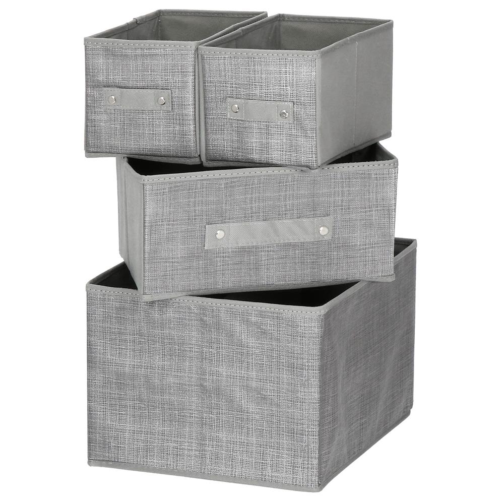 Organizator dulap tip lada cu 3 sertare, Sersimo, gri