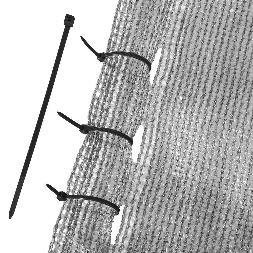 Set 100 bride zimtate din nailon, 2.5x100mm, cu autoblocare, tip colier, pentru fixare si legare, negre
