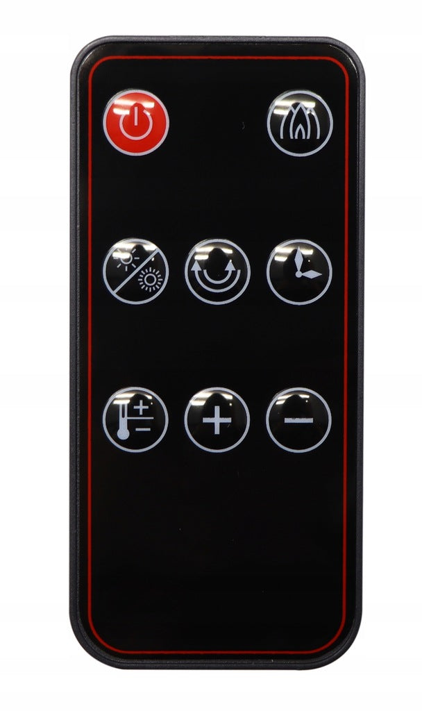 Semineu electric, 2000W, 2 trepte, cu termostat si telecomanda, timer, dispay LED