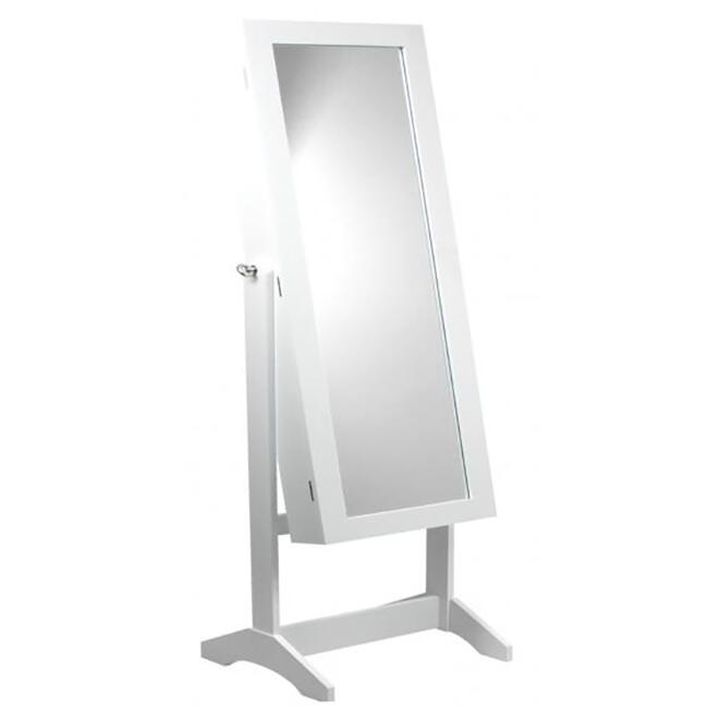 Dulap de toaleta cu oglinda si spatiu de depozitare bijuterii, 35x120cm, alb