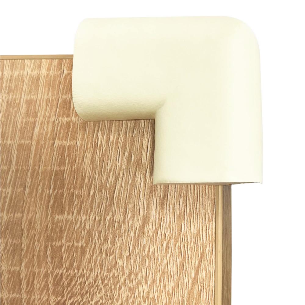 Set 10 protectii colturi pentru siguranta copii, 60x35mm, spuma EPE, crem