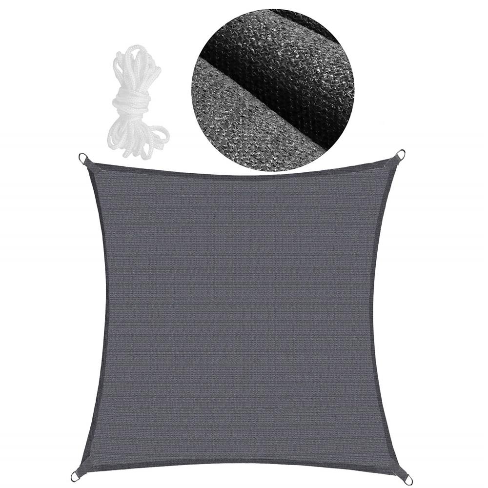 Copertina prelata de soare Sersimo SN162, patrata, impermeabila cu protectie UV, 3x3m, gri inchis