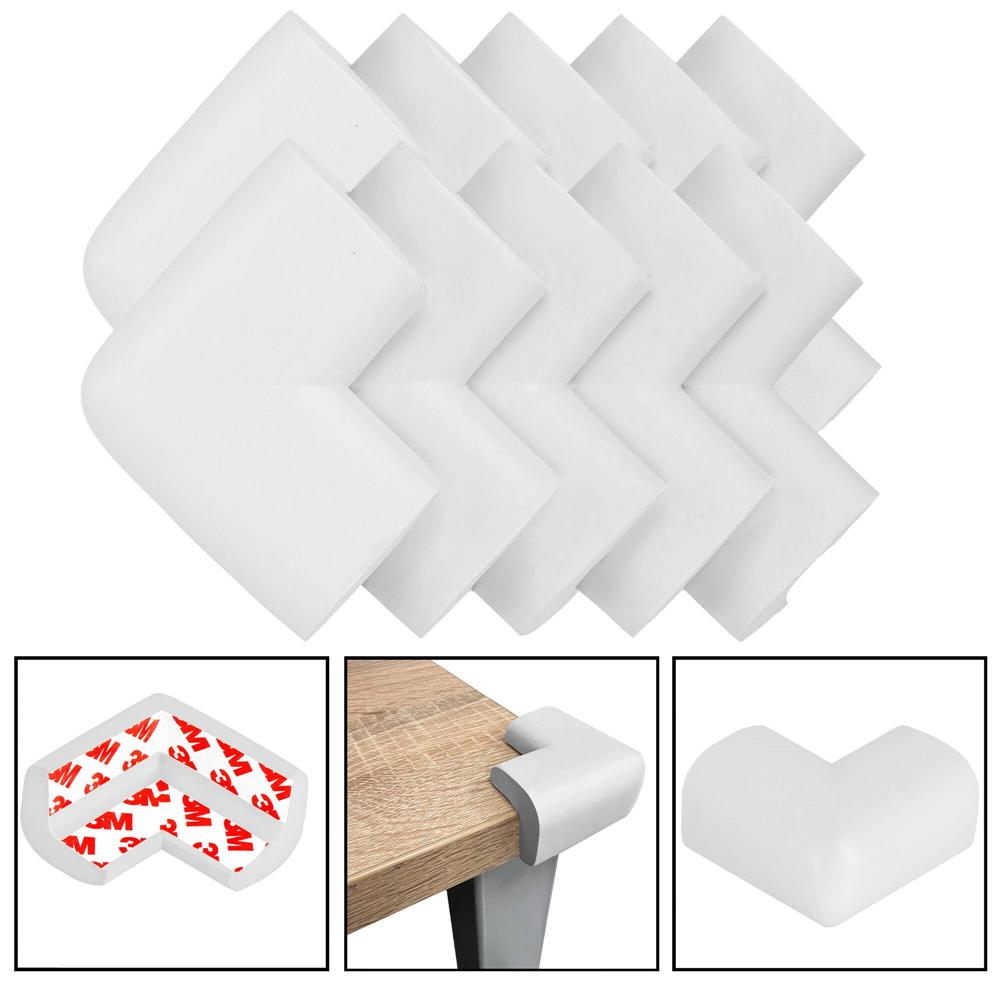 Set 10 protectii colturi pentru siguranta copii, 60x35mm, spuma EPE, gri