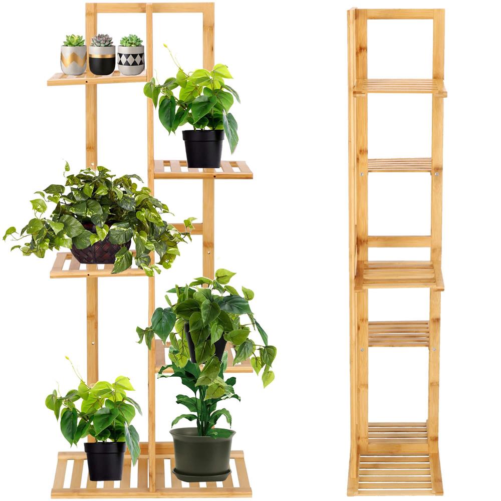 Stand de flori din lemn cu 6 etajere suport GA199, 102x40cm