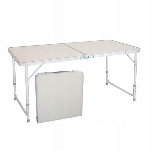 Masa pliabila metalica pentru gradina, plaja sau picnic, blat MDF, 60x40x27cm