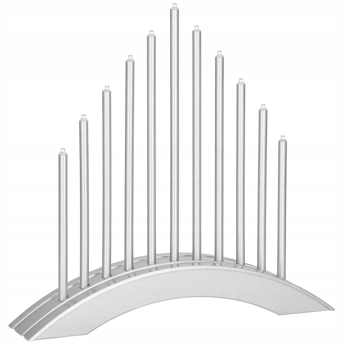 Lumanari decorative de Craciun, 11 becuri tip LED, culoare argintiu