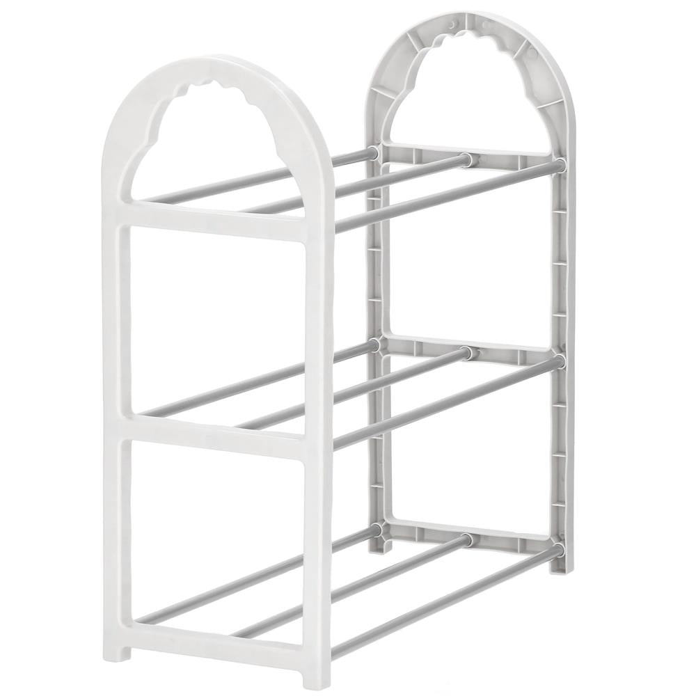 Pantofar PVC si metal, Sersimo cu 3 rafturi, 49x48cm, argintiu