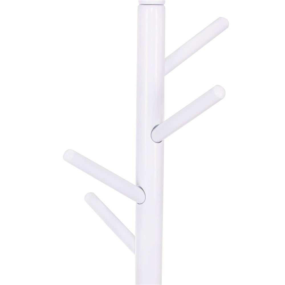 Cuier tip pom din lemn Sersimo, 8 agatatoare, 175cm, alb