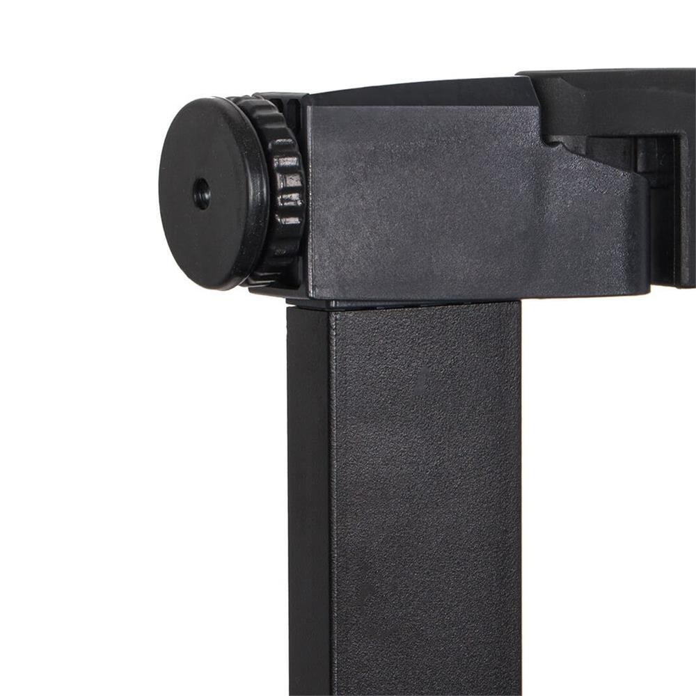 Poarta de siguranta Safety Gate pentru scari, ajustabila 117-124 cm, din otel si lemn, negru maro