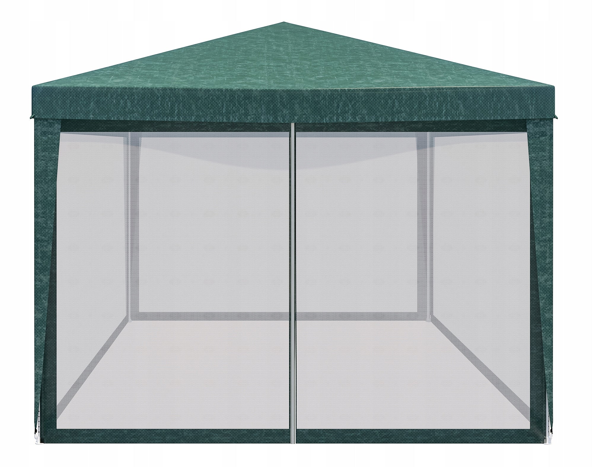Pavilion cu plasa anti-insecte si fermoar, patrat, 3x3m, Verde