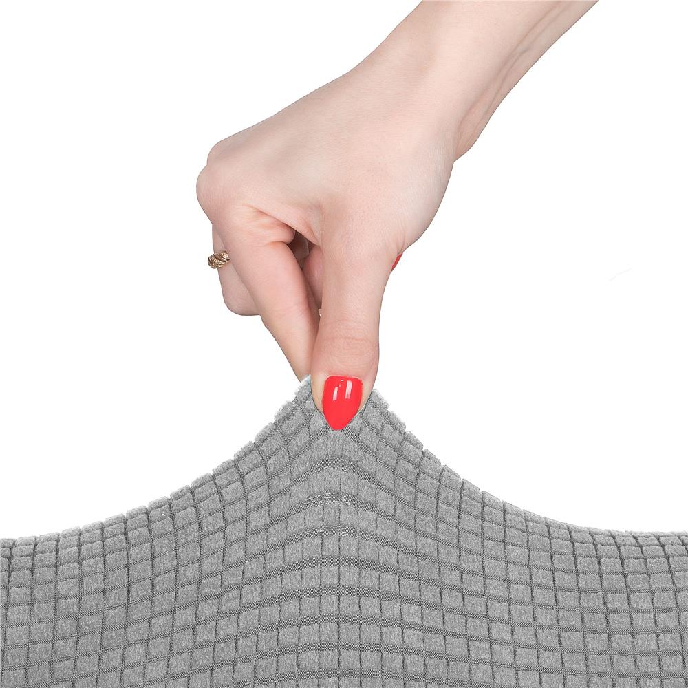 Husa universala pentru scaun, marime universala, poliester si spandex, 45 x 60 cm, gri cu carouri