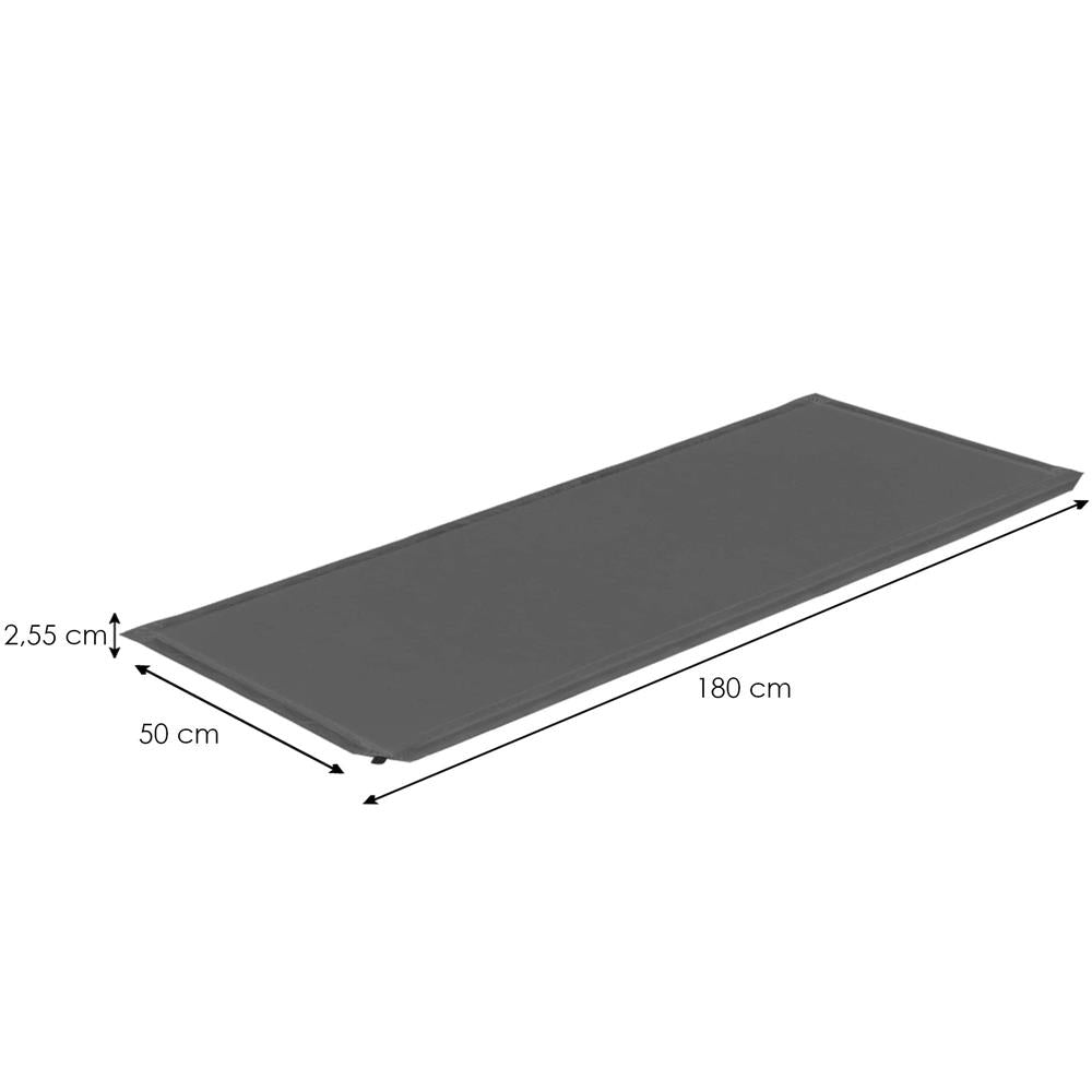Saltea plabila din spuma poliuretanica, cu autoumflare, 180x50x2.5cm, gri