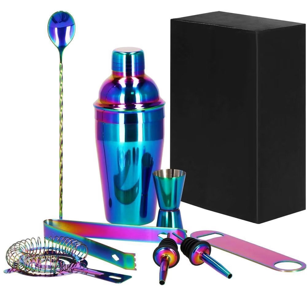 Set Cocktail Shaker Kit pentru barmani 550ml, KI17, 8 piese