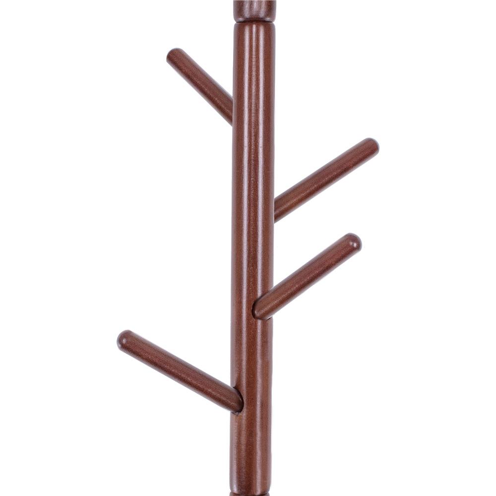 Cuier tip pom din lemn Sersimo, 8 agatatoare, 175cm, maro