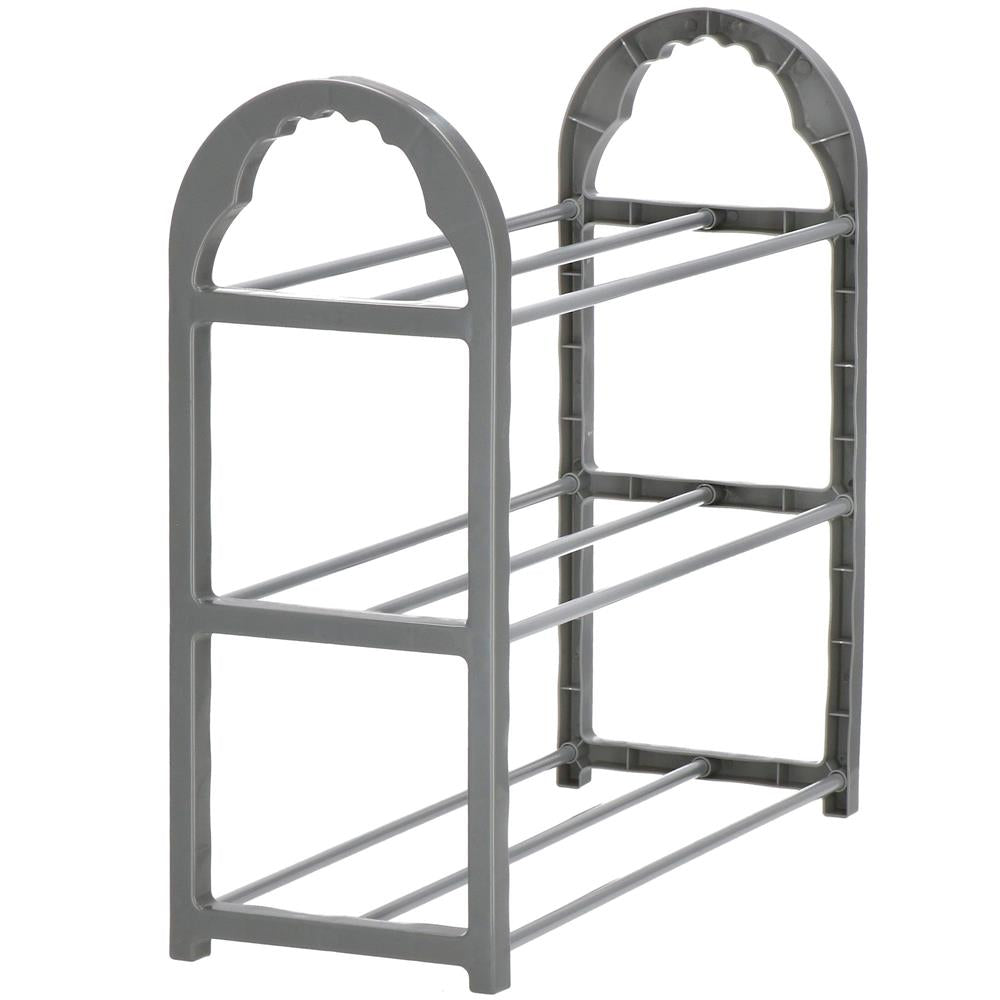 Pantofar PVC si metal, Sersimo cu 3 rafturi, 49x48cm, gri