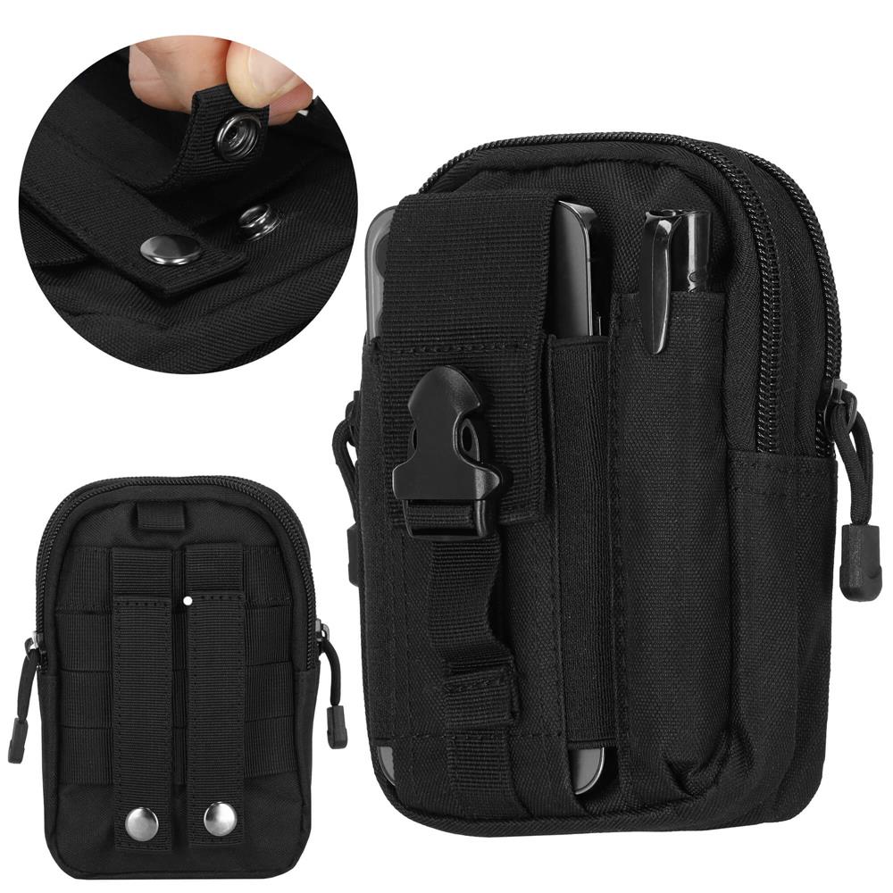 Borseta sport de brau, impermeabila, cu prindere la curea, 18x12x3.5cm, negru