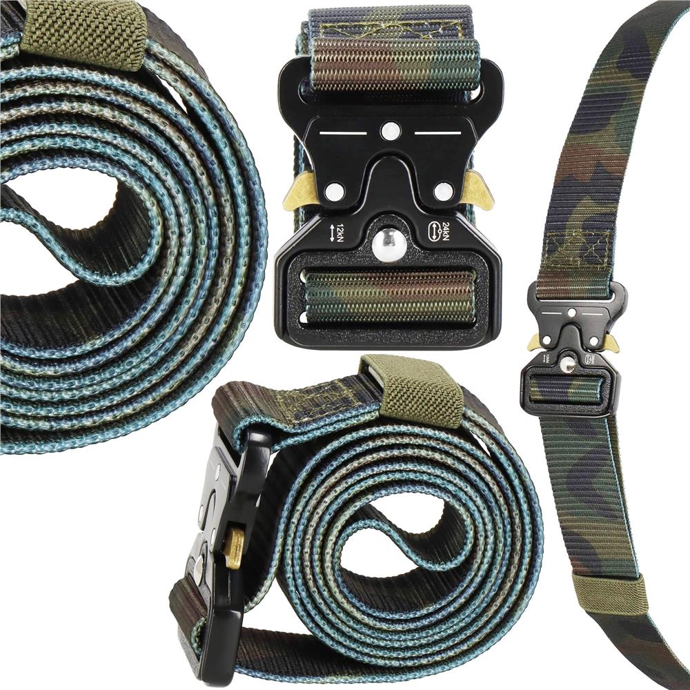 Curea centura Tactical Combat pentru barbati 3.7x125cm, rezistent, verde camuflaj