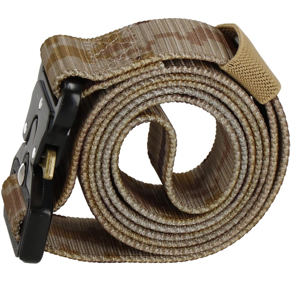 Curea centura Tactical Combat pentru barbati 3.7x125cm, rezistent, verde deschis camuflaj