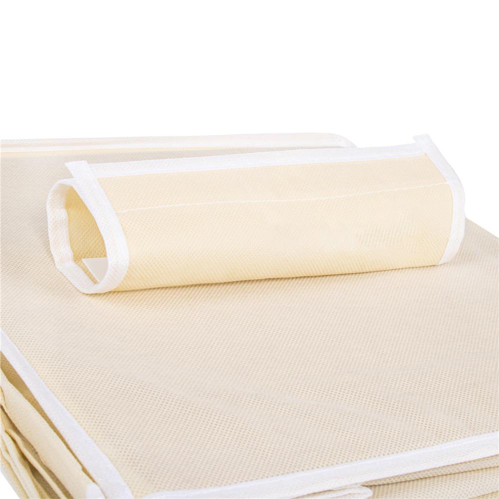 Organizator dulap Sersimo, 6 compartimente, textil, 120cm, crem
