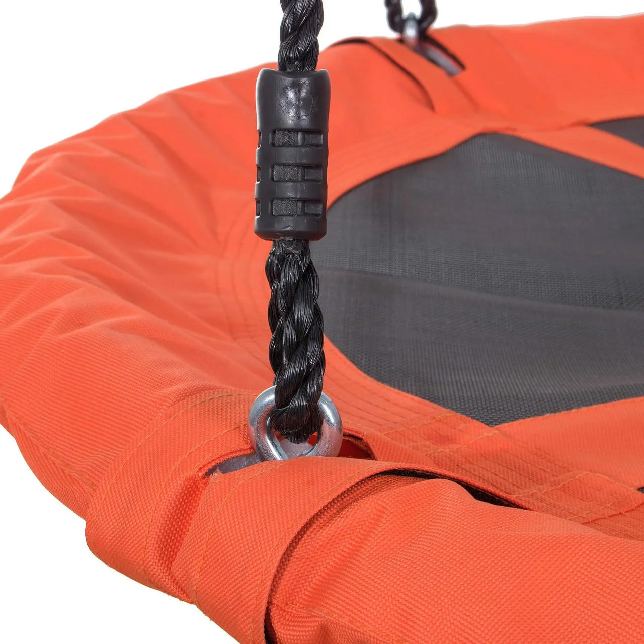 Leagan tip cuib Sersimo NS9, diametru 90cm, inaltime reglabila, pentru exterior, sarcina 150 kg, Portocaliu Negru