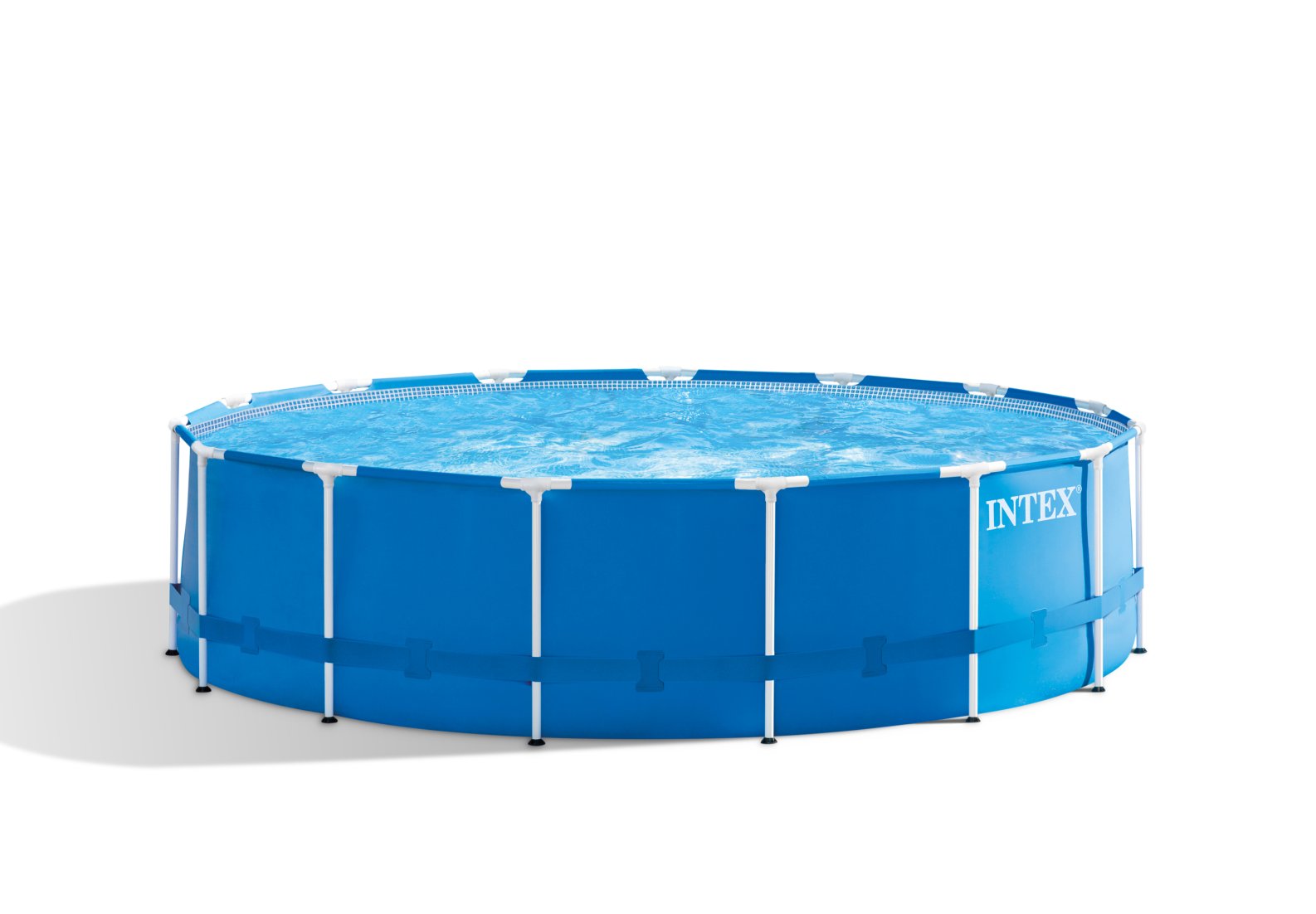 Piscina cadru metalic Intex 28242NP, 457x122cm, 17.000 litri, cu pompa de filtrare, scara, covor si prelata