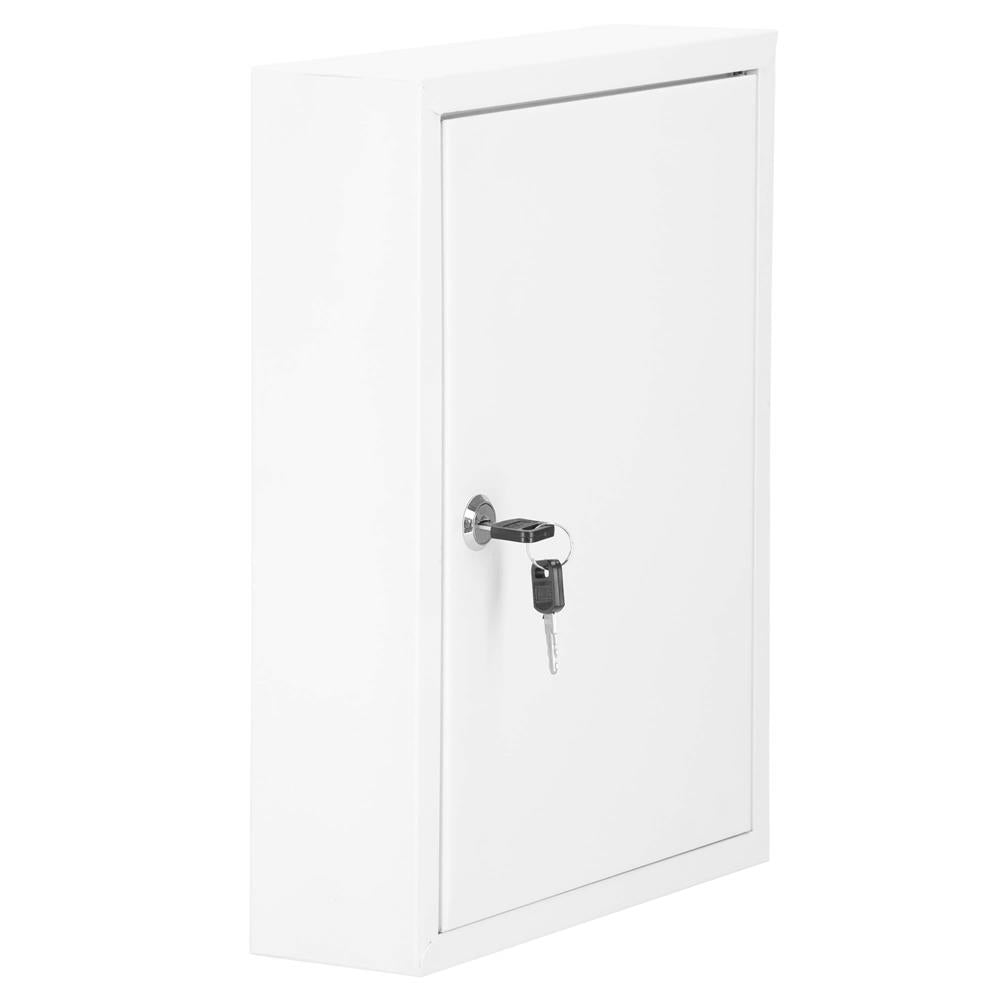 Cutie metalica din otel pentru 80 chei, echipata, 45x38x8cm, alba