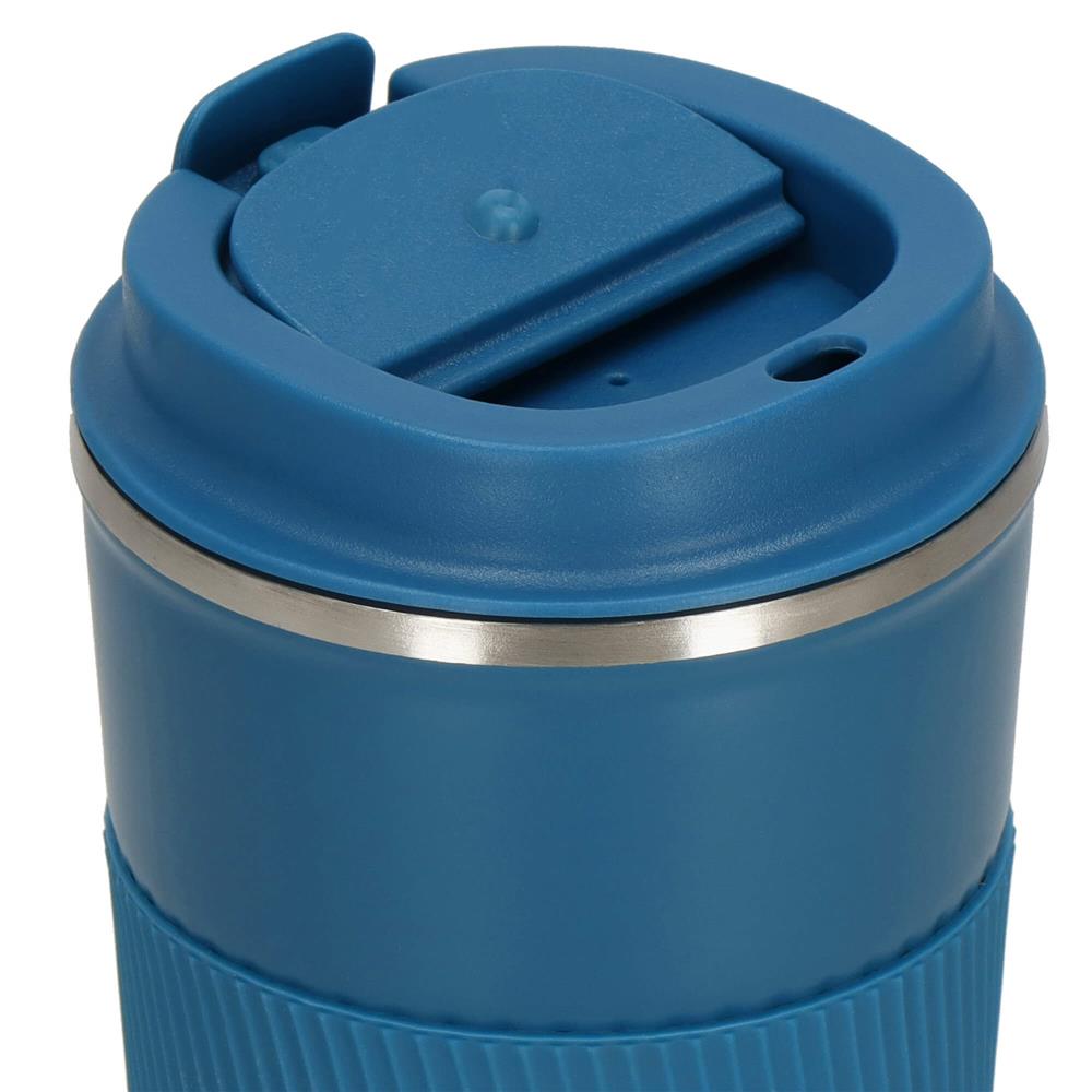 Cana termos calatorie, perete din inox dublu izolat, 500ml, 9x16.5cm, albastru