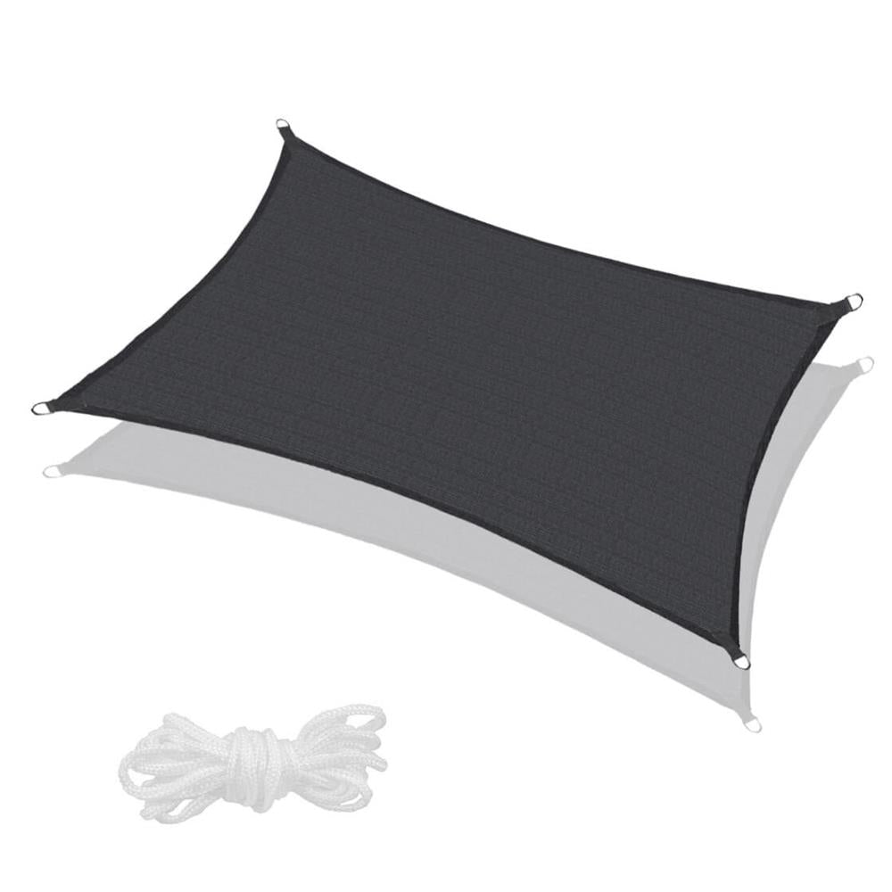 Copertina prelata de soare, dreptunghiulara, impermeabila cu protectie UV, 4x3m, gri inchis - 2