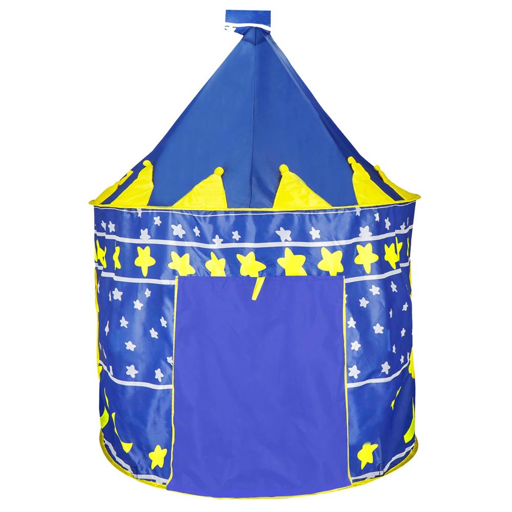Cort Castel de joaca pentru copii, pliabil, 100x140cm, albastru