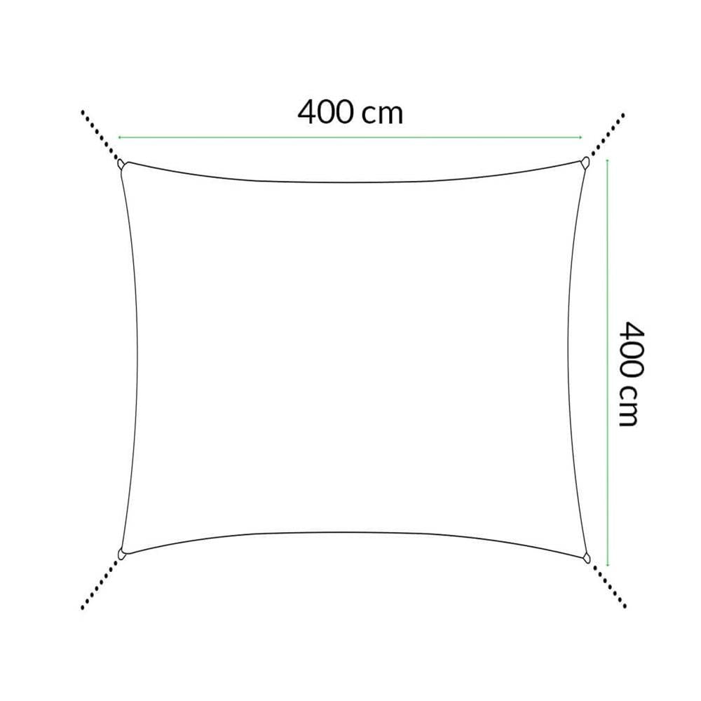 Copertina prelata de soare Sersimo SN151, patrata, impermeabila cu protectie UV, 4x4m, gri inchis