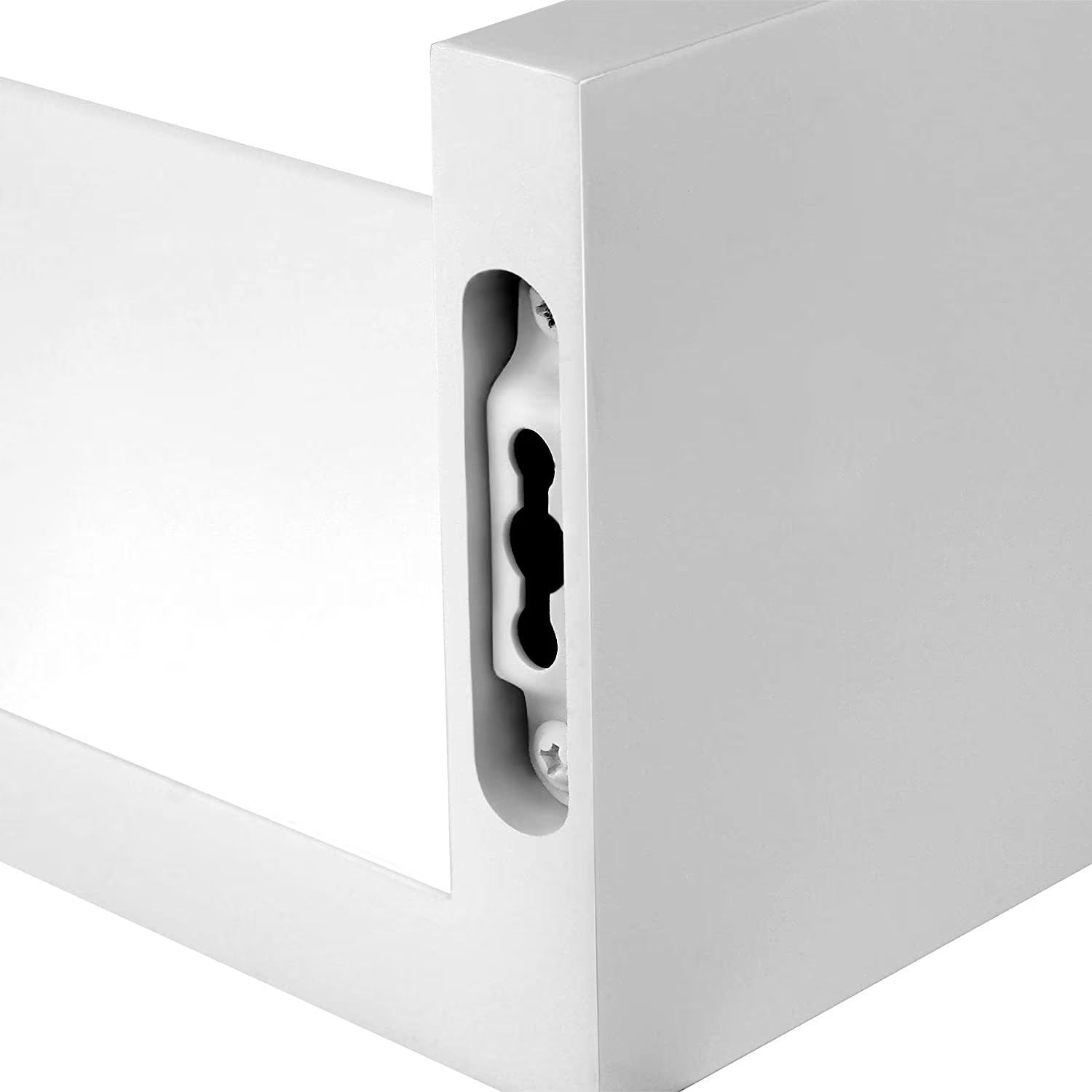 SONGMICS Rafturi plutitoare de perete, set 3 bucati, MDF, 30, 35 si 40 cm, alb