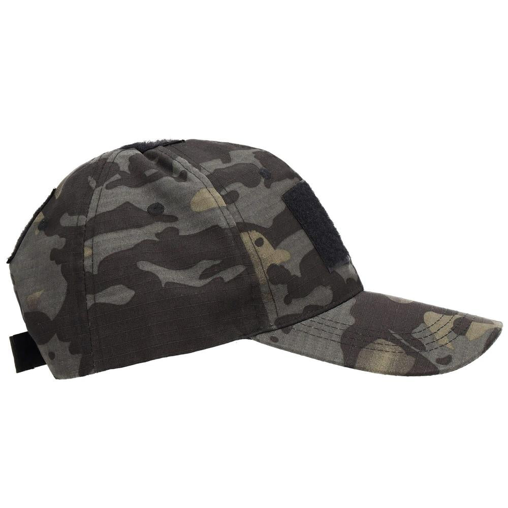 Sapca tactica cu cozoroc curbat, cu scai pentru atasare patch, unisex, culoare camuflaj