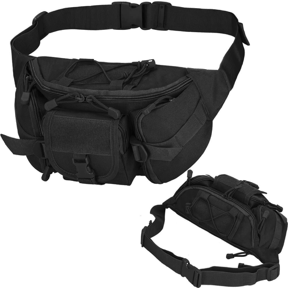 Borseta incapatoare pentru umar sau brau, impermeabila, unisex, 37x19cm, negru