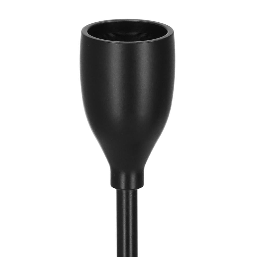 Set 3 suporturi de lumanare din metal, 23, 28 si 33cm, negru