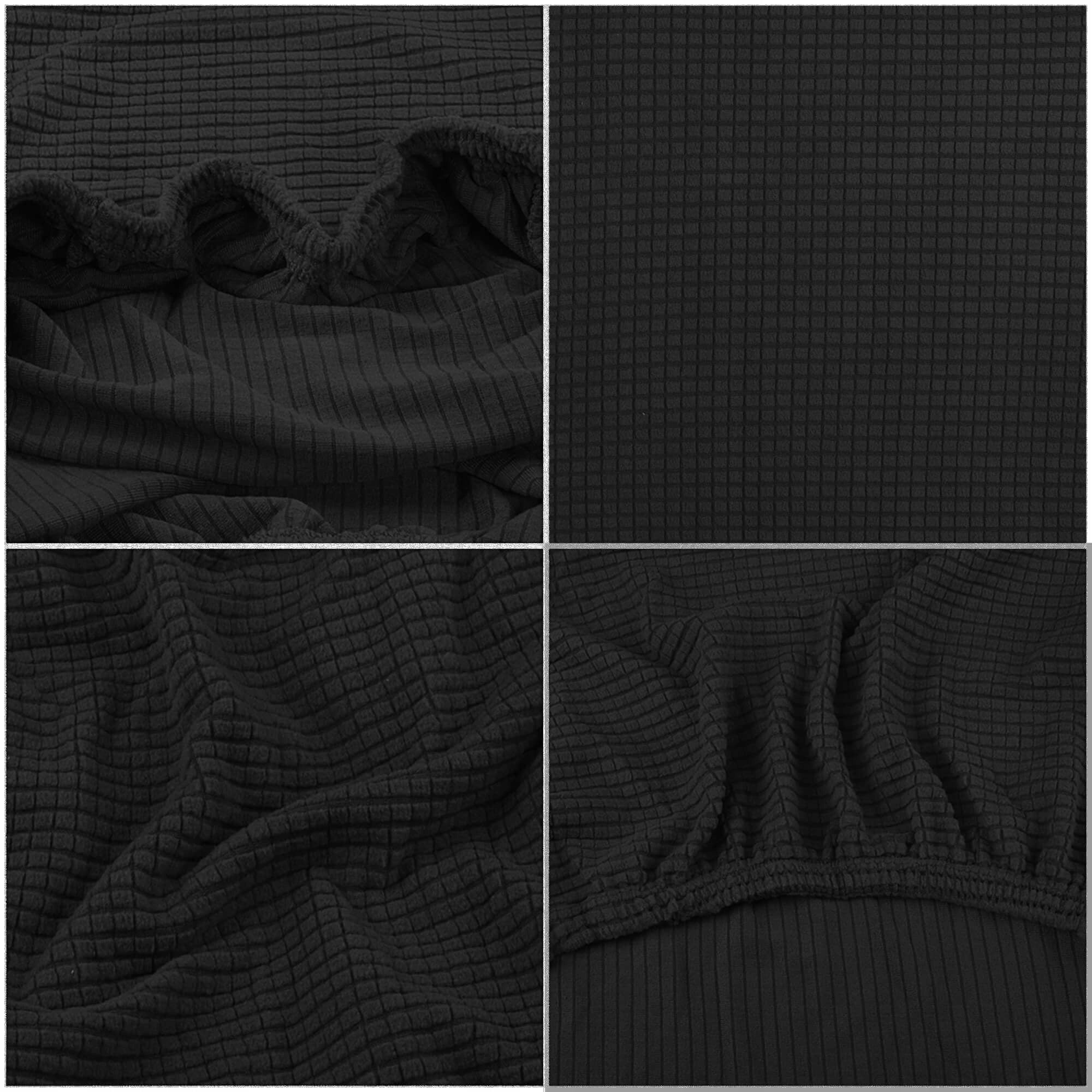 Husa universala pentru scaun, marime universala, poliester si spandex, 45 cm x 60 cm, negru
