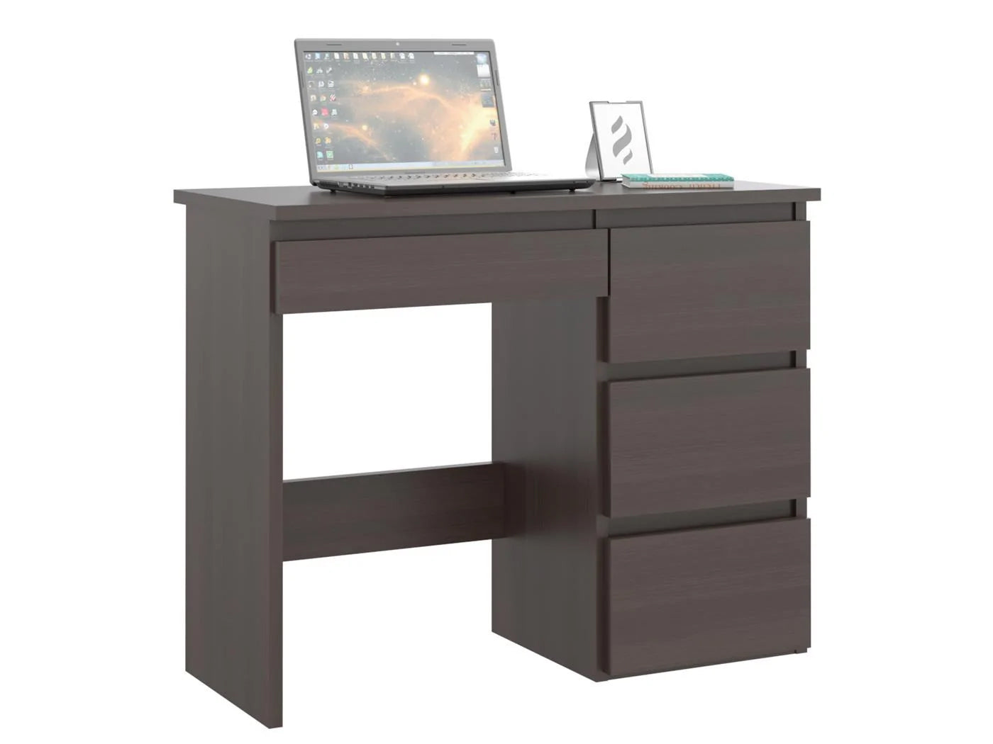 Birou calculator Beta 3 cu 4 sertare, 94x43x75 cm, finisaj wenge - 3