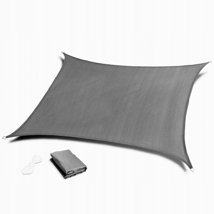 Prelata solara patrata 500x500 cm, impermeabila, protectie UV, poliester 180g/mp, gri