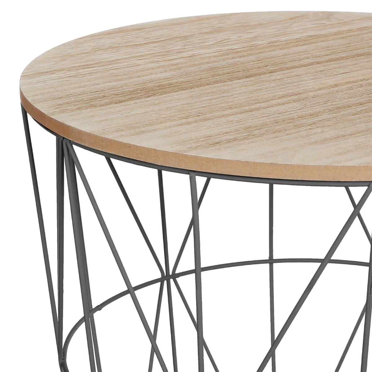 Masuta cafea rotunda Atmosphera Kumi, 40x41 cm, negru