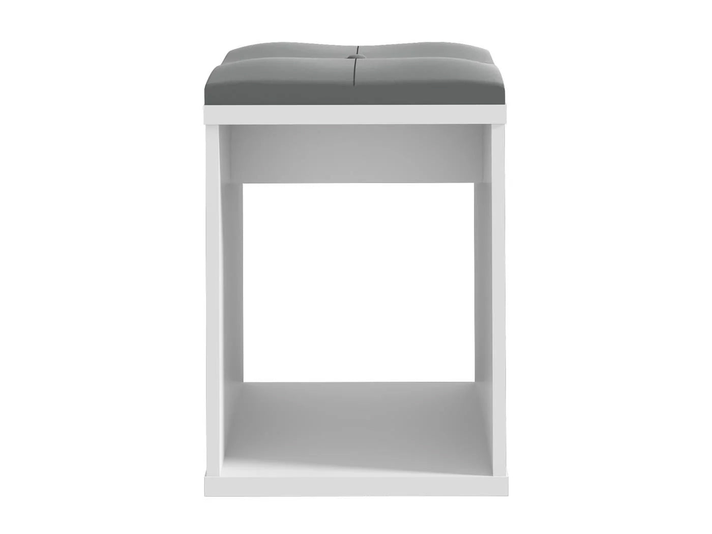 Taburet pentru toaleta cu sezut confortabil, 30x30x42 cm, alb - 3