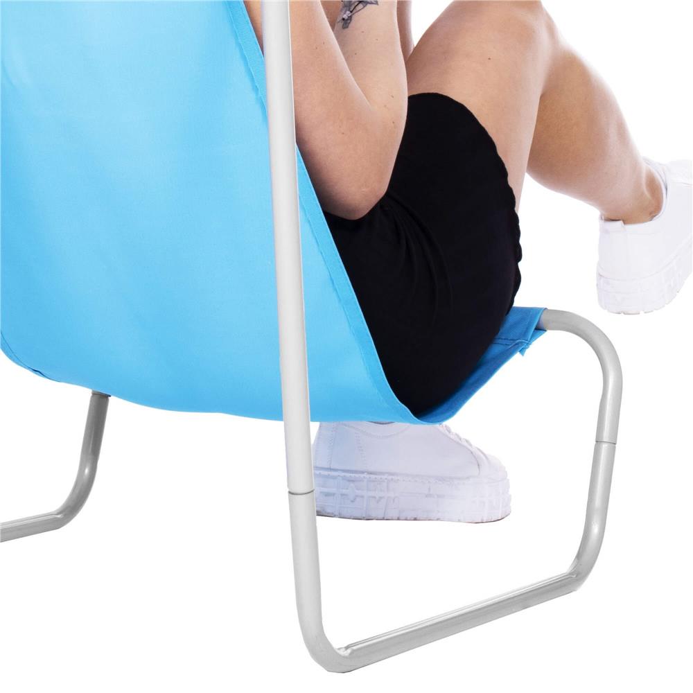 Scaun de plaja Sersimo GC026, pliabil, 90kg, 52x88cm, albastru