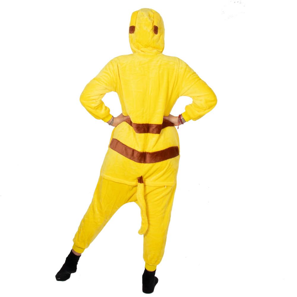 Pijama tip salopeta pentru adulti, model Pikachu, marime L