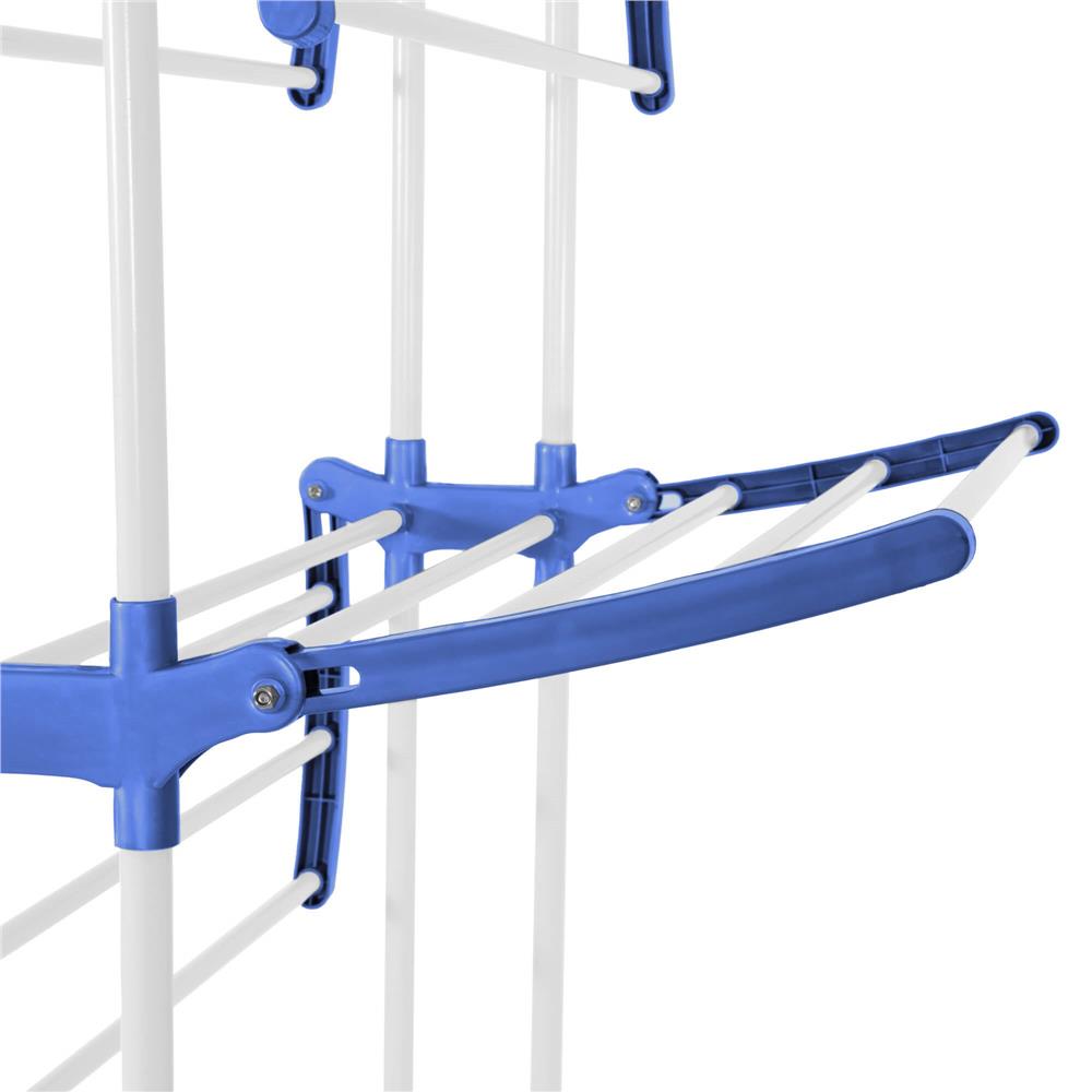 Uscator vertical pentru rufe, mobil si pliabil, cu doua umerase, 75x57x170cm, sarcina 15kg