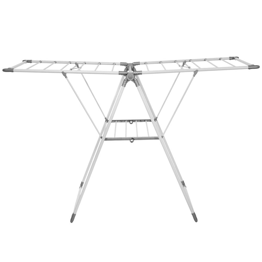 Uscator de rufe pliabil, 3 platforme cu etaj intermediar de agatat, 156x57x100cm