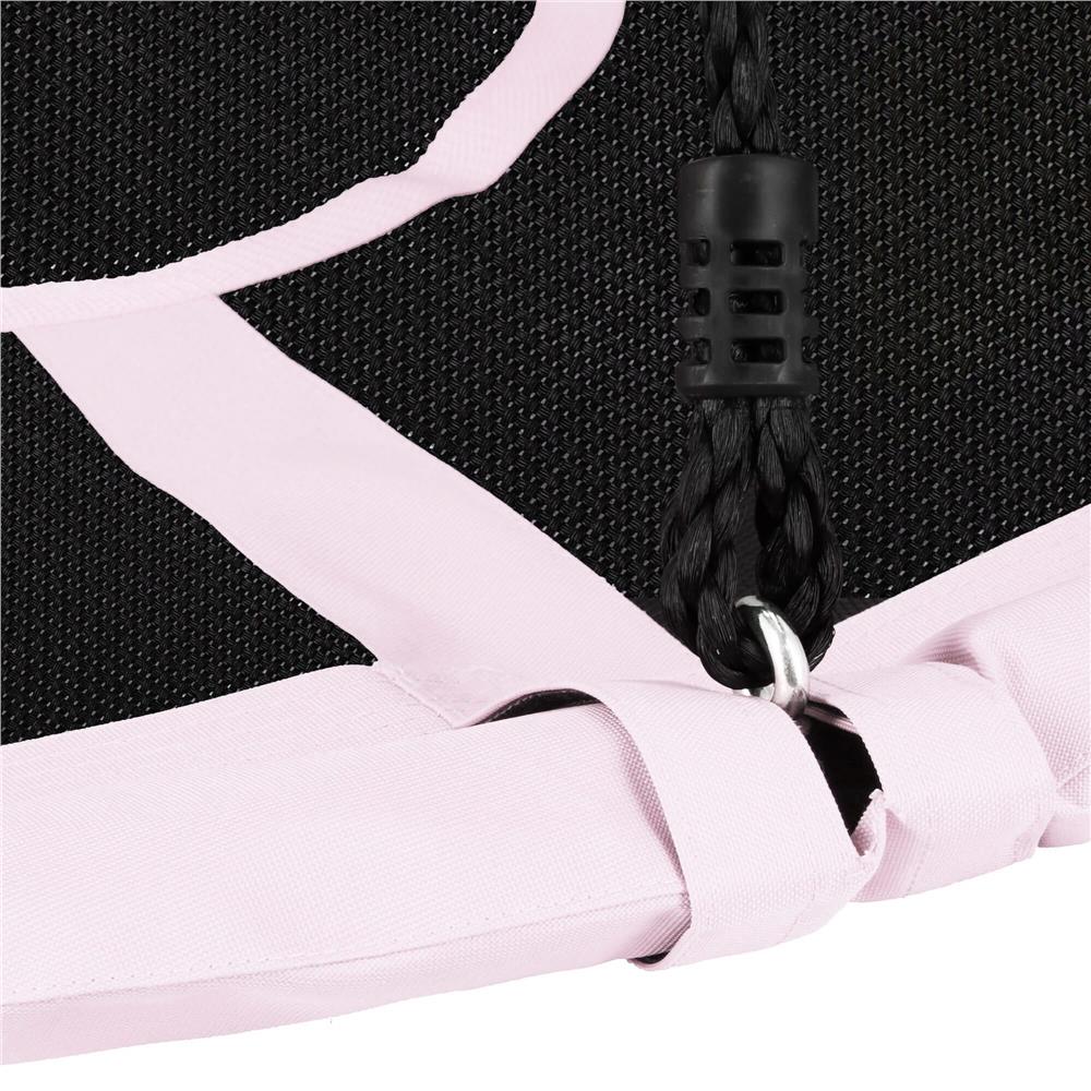 Leagan tip cuib Sersimo NS25, diametru 110cm, inaltime reglabila, pentru exterior, sarcina 150 kg, Roz pal
