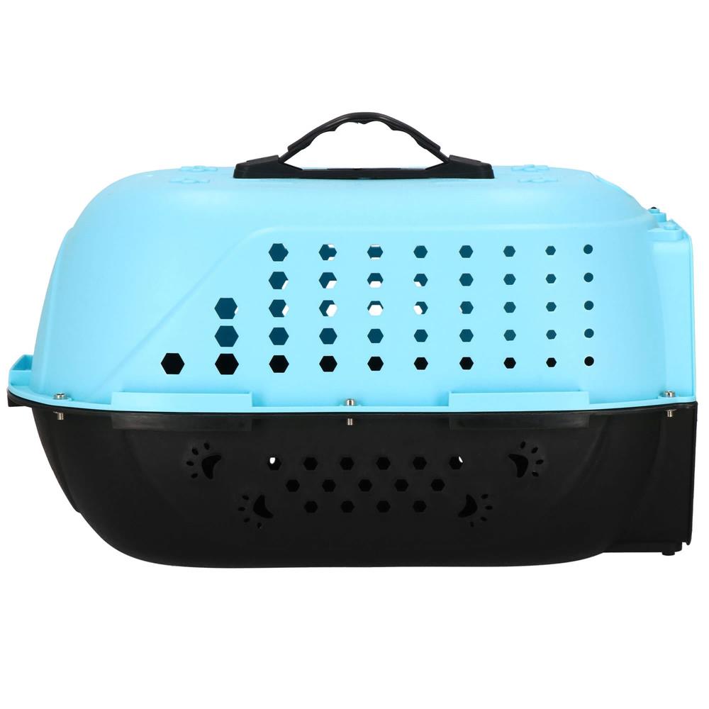 Cusca transport animale, 48x33x28 cm, maxim 7kg, negru albastru