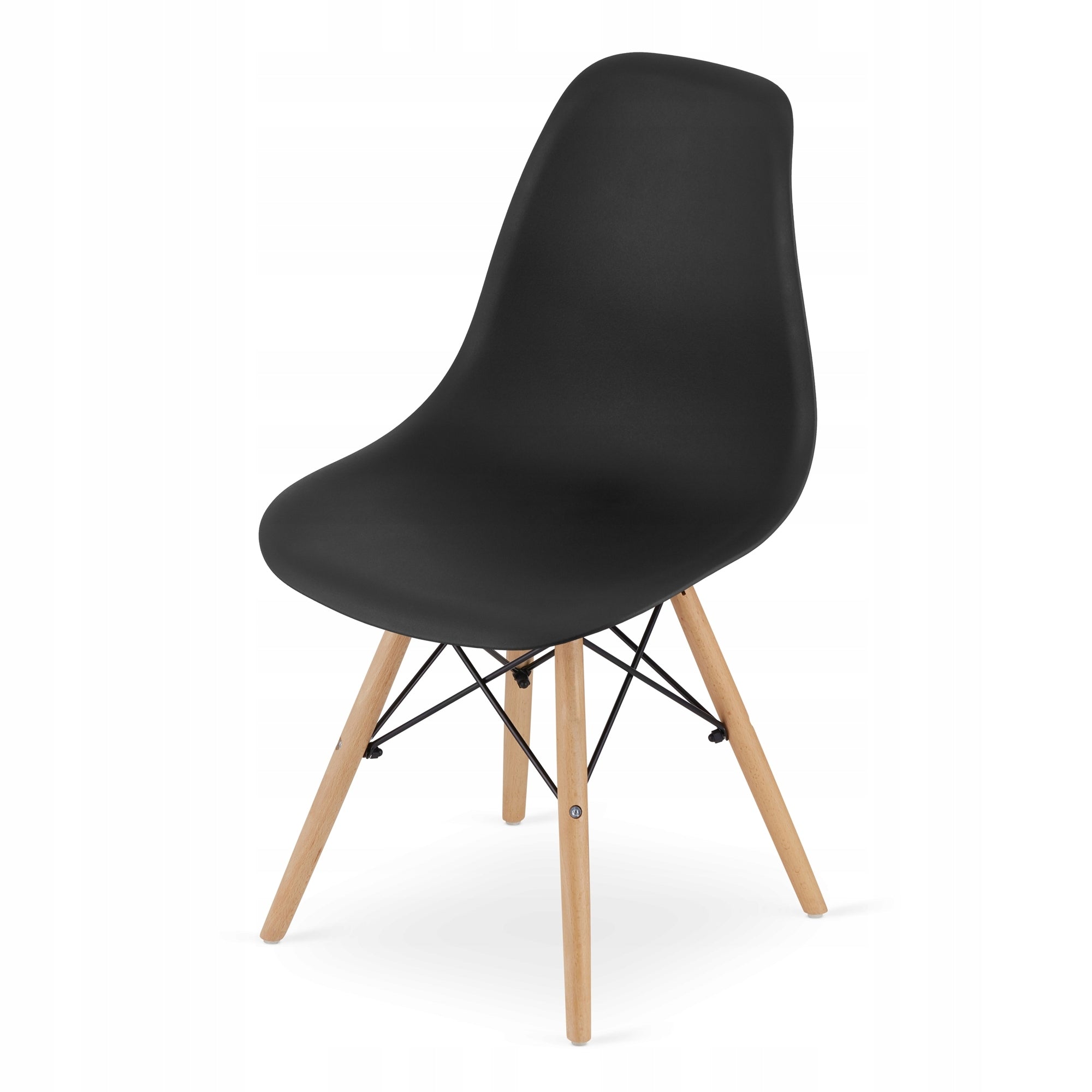 Set 4 scaune dining Scandinav pentru bucatarie, 38x42x82cm, negru