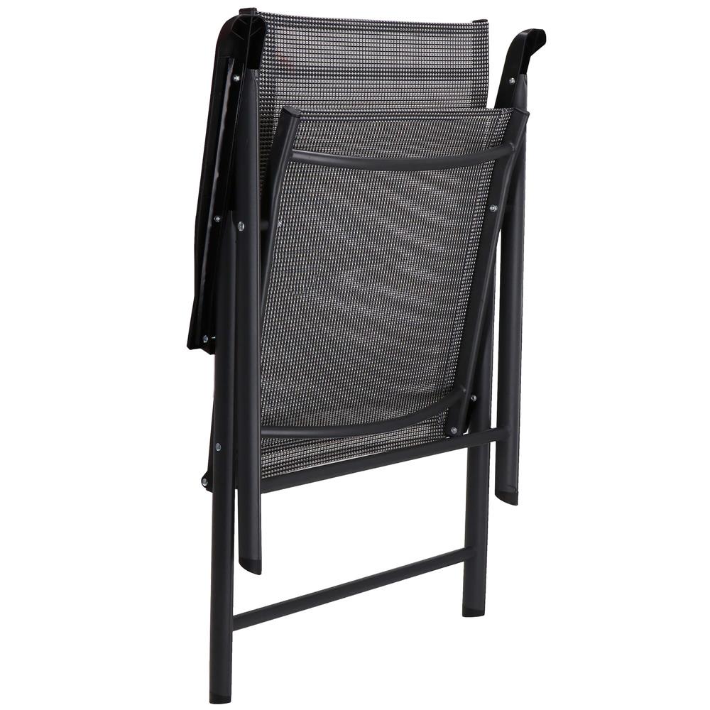 Scaun de gradina metalic, pliabil, 95x57x66cm, maxim 150kg, gri