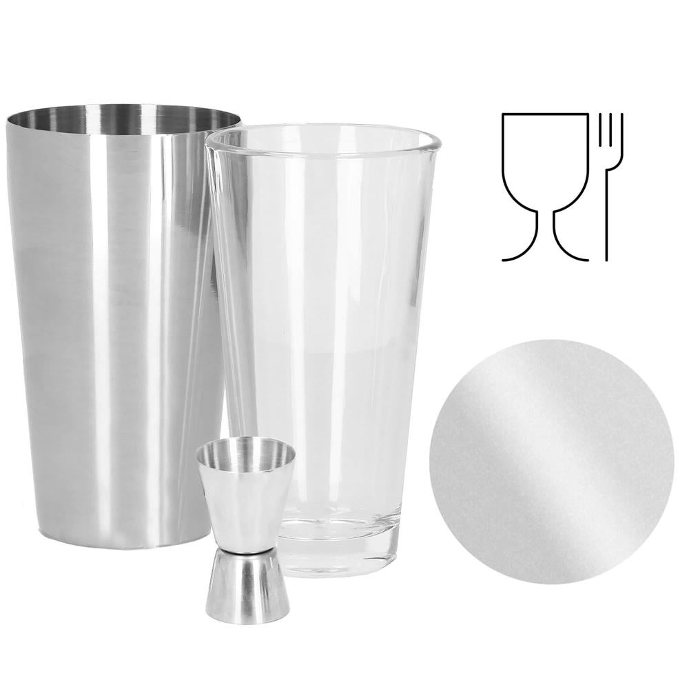 Set Cocktail Shaker Kit pentru barmani 700ml, KI19, 14 piese